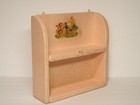 Vintage  1950 s 1960 s  Pink   Miniature Shelf W decal   Shabby chippy