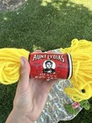 Vtg Aunt Lydia s Heavy Rug Yarn 60 Yds  520 Yellow Crochet Latch Hook Weaving