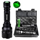 Hunting Mounted Light 800 Yards Green Led Flashlight Torch Scope Mount   Battery
