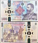 Romania 100 Lei 2024 Comm  185th Birth Of King Carol P 127 Polymer Unc W folder