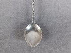 Antique Italian 800 Silver Rampant Lion Handle 4 Inch Demitasse Spoon