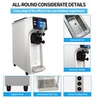 Tecspace 10-20l h Commercial Soft Ice Cream Machine 1300w Frozen Yogurt Maker