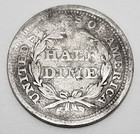 1857 P Seated Liberty Half Dime  90  Silver  vg - Very Good Details   free Ship 