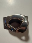 Sterling Bottega Veneta Buckle With Adjustable Leather Strap For Wrist Or Arm 