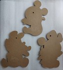 Vtg Disney Babies Wood Wall Plaques Set 3 Mickey Minnie Daisy Nursery Decor