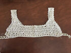 Vtg Antique Hand Made Tatted Lace Bodice Yoke For Camisole Nightgown Chemise