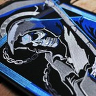 Grim Reaper Death Scythe Skull Sew On Back Patch Biker Gang Motorcycle Club Logo