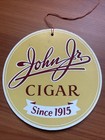 Vintage John Jr  Cigar  Store 2 Sided Hanging Advertising Cardboard Sign
