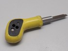 Yellow 9 32 Hex Handle Ratcheting Screwdriver Multi-bit Slotted Flat Tool Taiwan