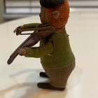 Vintage Schuco Multicolor Clown Playing Violin Wind Up Toy No Key  4 5 Inch Tall