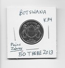 Botswana 50 Thebe 2013 K34 Plains Zebras   African Fish Eagle Royal Canadianmint