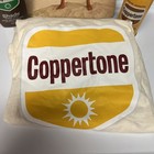 Vintage Advertisement  Copper Tone  m  t-shirt  suntan Spray Foam  Lotion Bottle