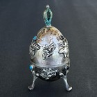 Antique 19thc Imperial Russian 84 Sterling Silver Easter Hunting Egg