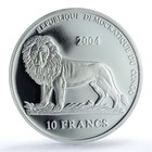 Congo Democratic 10 Francs Ferrari Km-143 Bolid Car Pr 69 Pcgs Silver Coin 2004