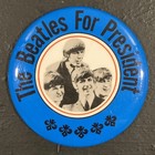 Complete Set Of 5 - The Beatles For President - Vintage Buttons 1964 Teen Screen