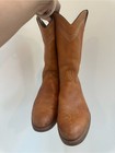 Vibram Made In Usa Resist Oil No Mark Tan Leather Cowboy Western Work Boots  13 
