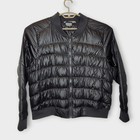 Athleta Plus Down Bomber Jacket 2x Black