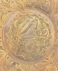 Vintage Ornate Round Brass Tray Made In Turkey