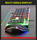 Mechanical Gaming Keyboardand Mouse Set Rgb Led Rainbow Backlit Wired Keyboard