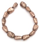 13x9mm Fine Vintage Venetian W  Copper Aventurine Glass Trade Beads