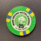 Mgm Grand Las Vegas Nevada  25 Casino Chip 1996 Gambling Token Poker Vegas Strip