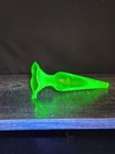Antique Victorian Uranium Glass Epergne Lily flute Insert Hand Blown