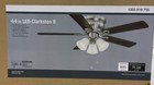 Clarkston Ii 44 In  Led Indoor Brushed Nickel Ceiling Fan With Light Kit New