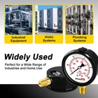 Water Well Pump Liquid Filled Side Lower Mount Pressure Gauge 0 To 100 Psi