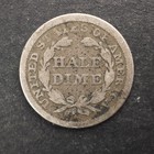 1854  p  Arrows Seated Liberty Silver Half  Dime  grades Vg   free Ship C6164