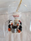 Coca-cola Trim-a-tree Penguin Scene Ornament W  Soda Fountain