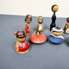 Rare 1960s Lot Of 10 Vintage Kokeshi Dolls Tohoku Region Wooden Figures