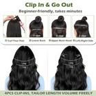 100  Natural Clip In Full Head Hair Extensions 4 Pieces Real Thick As Human Hair