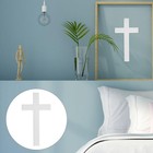 Zerodeko White Wooden Cross Wall Decor       rustic   Modern Christian Wall Hangi   