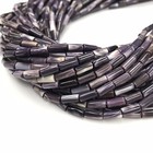 15 5  - Natural Purple Wampum Quahog Shell 8-9mm Tube Beads Hq  New Diy Special