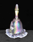 Vintage Fenton Opalescent  Floral Hand Painted signed Ruffled Bell  6 1 4 