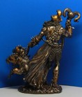 Greek God Of Underworld Hades With Cerberus Dog Statue Roman Figure