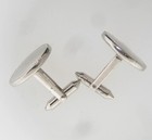 Sterling Silver Oval Cuff Links  8  