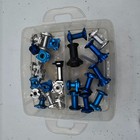 Lot Of Rc 1 10th Scale Pan Car Axle Parts- Aluminum Hubs  Rear Axle Shafts  9 