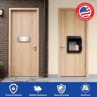 Pochar Through-the-wall Drop Box With Rainproof Cover   Adjustable Chute Black