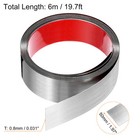 19 7ft X 1 97  Wall Trim Self Adhesive Stainless Steel Brushed Finish Silver