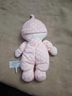Carters Child Of Mine My 1st Doll Rattle Plush Pink Polka Dot Blonde Baby Lovey