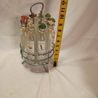 Vintage Au Printemps Gourmet Spice Rack 10 Jars Decorative Vegetable Toppers