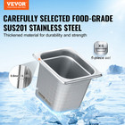 Vevor 6 Pack 1 6 Size Hotel Pans Steam Table Pan Stainless Steel 6  Deep