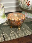 Antique Japanese Satsuma Pottery  1000 Flowers  Gilt   Enameled Bowl  Signed