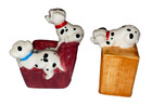  rare  Disney Vintage 101 Dalmatians Salt   Pepper Shakers Made In Taiwan