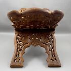 Vintage Wood Carved Music Folding Rack Stand Book Magazine Rack India