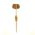 Vntg 10k Yellow Gold Sunsports Employee Gold Stick Pin W ruby Accents  2 00g