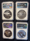 2017 Silver 225th American Liberty 4 Medal Set 1oz Early Releases Ngc 70