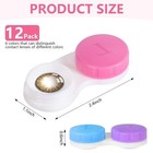 12 Pcs Colorful Cute Contact Lens Case Bulk Box Holder Soak Storage Container