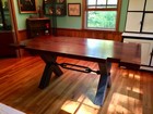 Antique Vintage Industrial Workbench Dining Table Custom Hand Made Steel Factory